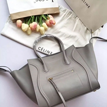 High Quality Copy Celine Phantom Luggage Bag In Grey Calfskin