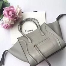High Quality Replica Celine Phantom Luggage Bag In Grey Grained