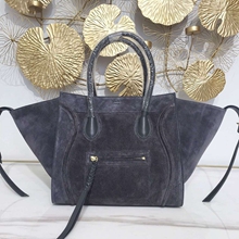 AAA Fake Celine Phantom Luggage Bag In Lin Suede Leather